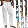 Linen Clothing For Men Natural Linen Pants For Men  Contemporary Comfortable Quality Soft Linen Pocket Color  Trousers