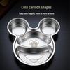 Mickey Mouse 304 Stainless Steel 4-Compartment Kids Lunch Plate