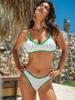 Пляжный отпуск купальник сексуальный бикини купальник женский трехточечный купальник треугольные плавки тонкая строчка в различных цветах пляжная одежда