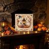 Decorative Wall Art Craft Halloween Embroidery Kit, DIY Stitch Kit for Adults, Cute Witch Adults Ghost Black Cat Pumpkin Pattern Decor Beginners