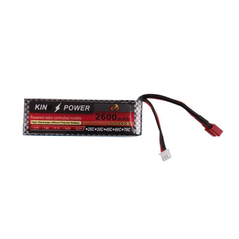 7,4 В, 2600 мАч, аккумулятор Lipo T, разъем для WLtoys 1/14, 144001, детали для обновления радиоуправляемого автомобиля