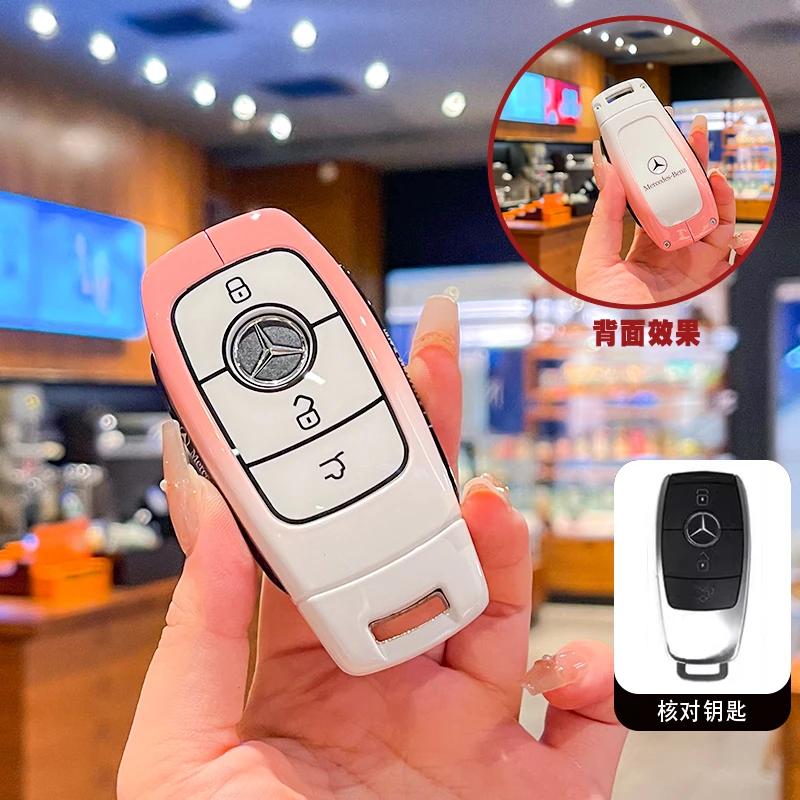 TGM3 Car Key Case Cover Shell Fob for Mercedes Benz Cla250 Mercedes Benz GLS53 2019 GLS450 Maybach GLS600 2021 AMG C63S GLE 450 2020