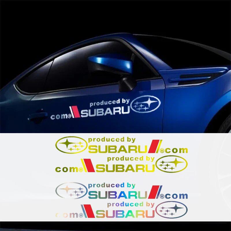 75x10CM Car Door Side Stickers Windshield Laser Reflective Emblem Decals for Subaru STI XV WRX OUTBACK FORESTER IMPREZA LEGACY ysi8