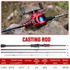 SOUGAYILANG Portable 4-section Fishing Rod 2.1M Fishing Rod Carbon Fiber Spinning Fishing Rod Fishing Gear