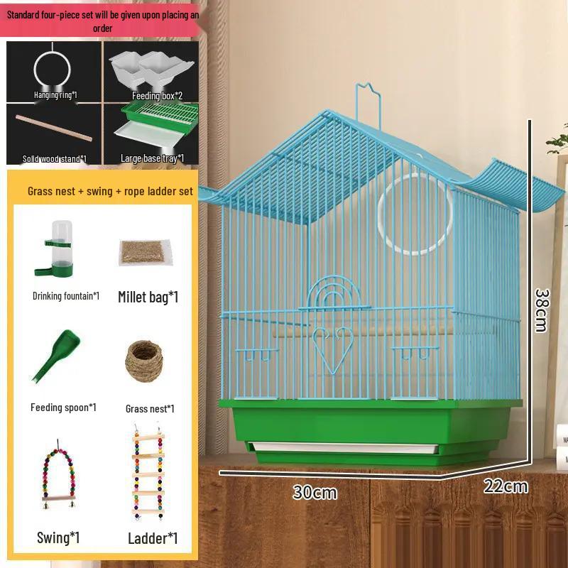 Компактная декоративная металлическая клетка для птиц для пиона, жемчужной амадины или волнистого попугайчика