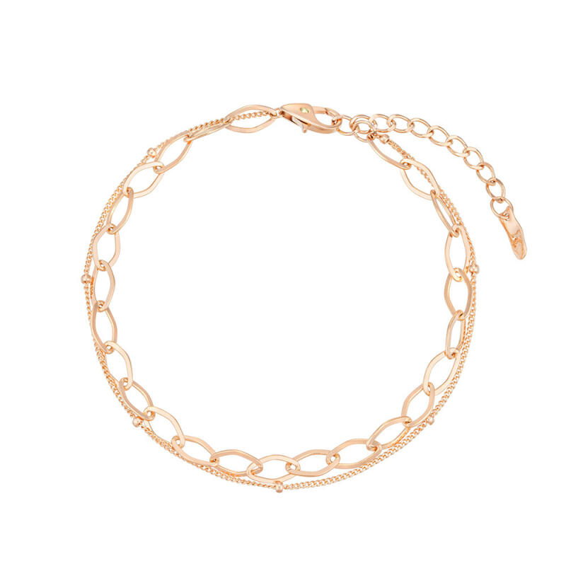 14K Gold Shining Bracelet (2 Rows)