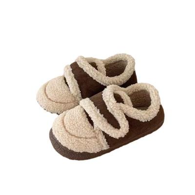 Теплые плюшевые хлопковые тапочки для зимы