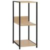 Small VIDAXL Bookcase - Black and Oak - Industrial Style - Loft - 3 Shelves