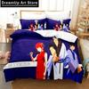 3D Print Fashion Gintama Anime Bedding Set Boys Girls Twin Queen Full Size Duvet Cover Pillowcase Bed Adult Bedroom