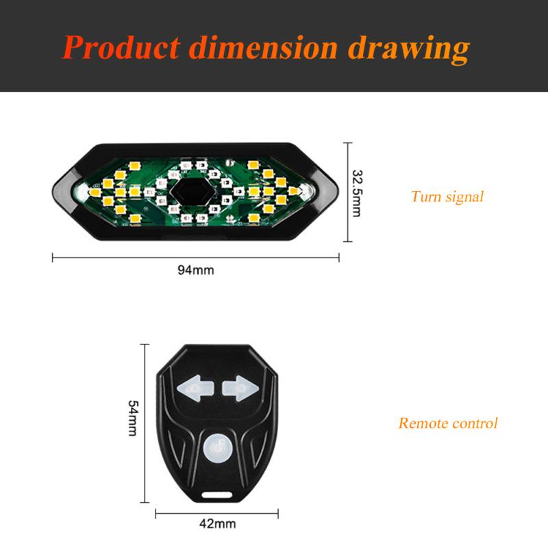 Велосипедный задний фонарь-индикатор водонепроницаемый USB перезаряжаемый беспроводной пульт дистанционного управления поворотник