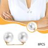 8 Pieces Artificial Pearl Brooch Pins Fashion Decoration for Girls Clothing