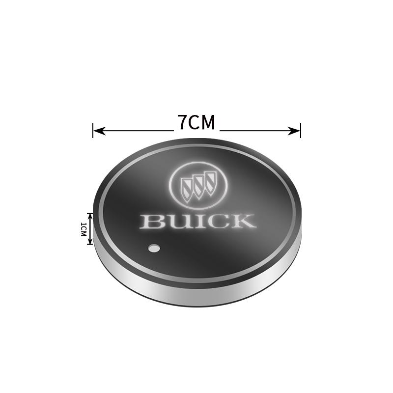 EHL2 1/2Pcs 7 Color LED Car Cup Holder Light Luminous Coaster Water Cup Pad For Buick Envision LaCrosse 2017-2019 ENCORE Accessories