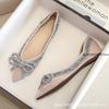 Модные балетки для женщин Модные туфли-лодочки с бантом и стразами Женская обувь больших размеров Мокасины Chaussure Femme 2025