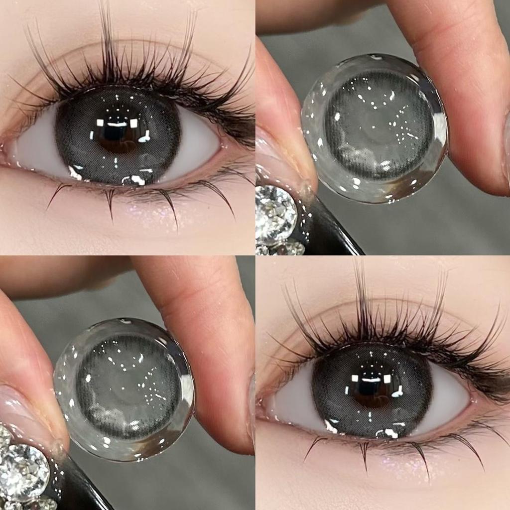 2PCS Contact Lens Cosmetic 1 Year Use Myopia Color Contact Lenses Natural Soft Contact Lens Contact Lens Cosmetic