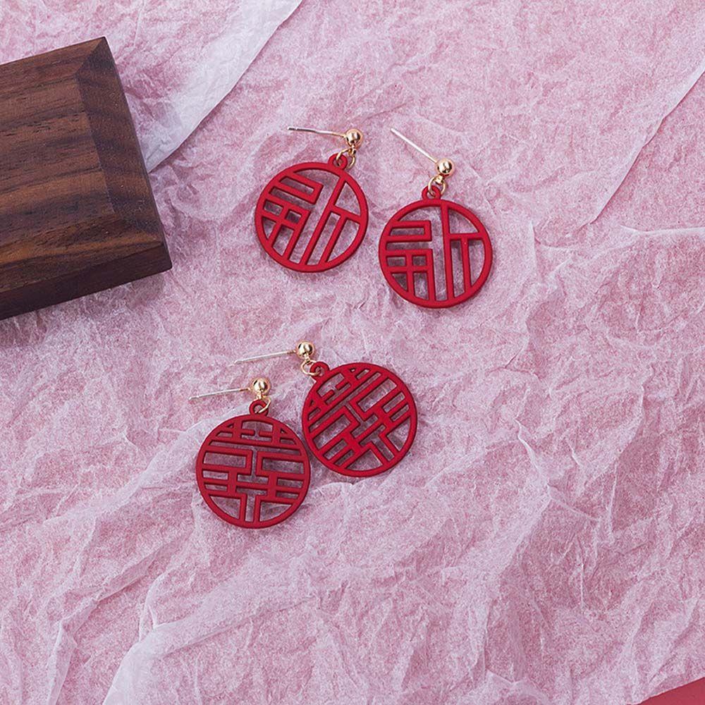 Style Girls Lucky For You Blessing Women Earrings New Year Gift Dangle Earrings Fashion Jewelry