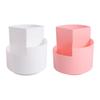 Storage Box 360° Rotating Pen Holder 3-Grid Pen Pencil Organizer Makeup Brush Holder  School Office
