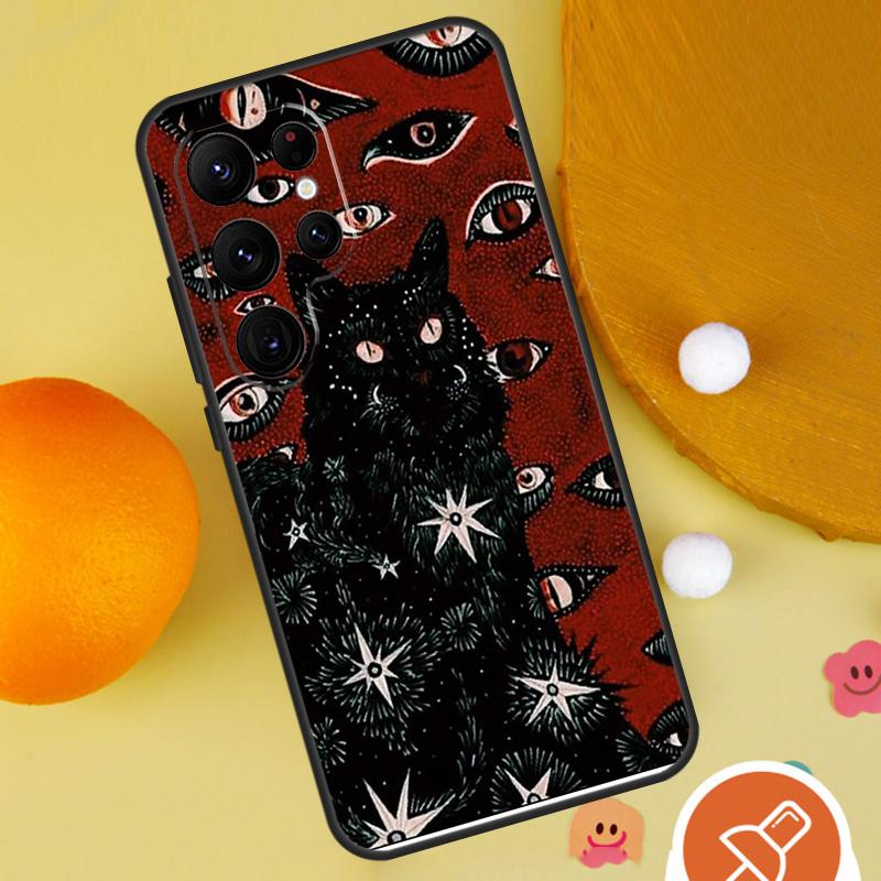 Чехол для телефона с изображением кота Таро Смерти для Samsung Galaxy S25 Ultra S24 S22 S21 Ultra S9 S10 S20 Plus S23 FE Funda Cover