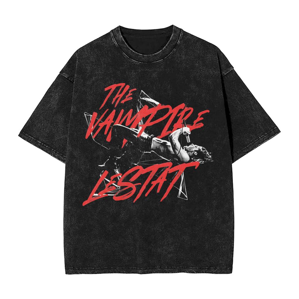 Men Women's T-Shirt The Vampire Lestat Washed T-Shirts Trending Summer Tee Shirt Streetwear Loose Casual Clothing Dropshipping