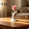 Desktop Ornaments Modern Rose Sculpture, 3D Printed Minimalist Floral Decor, Abstract Valentine Day Gifts Flower Statue for Home Office, Elegant