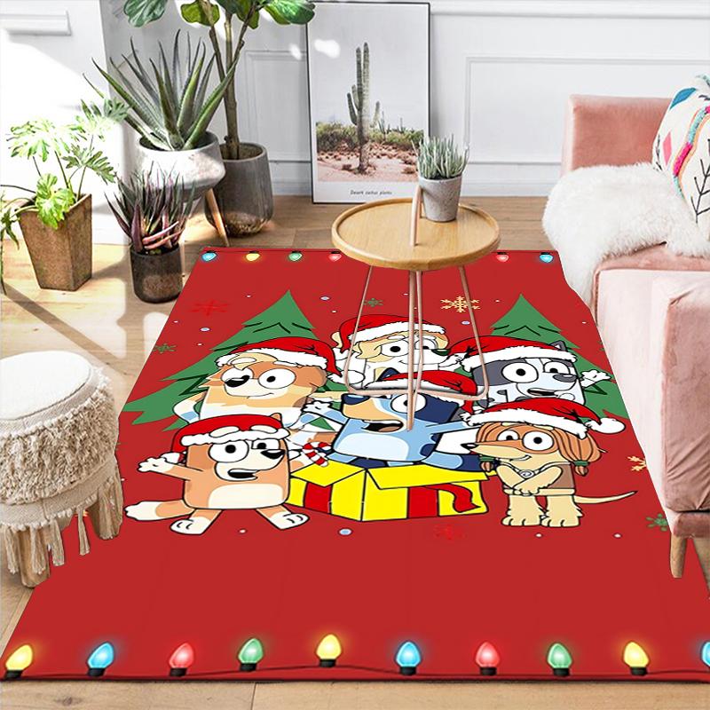 1Pc Christmas Corgis Celebration Rug Office Carpet Indoor Outdoor Doormat Nonslip Soft Living Room Christmas Halloween Gift D92212
