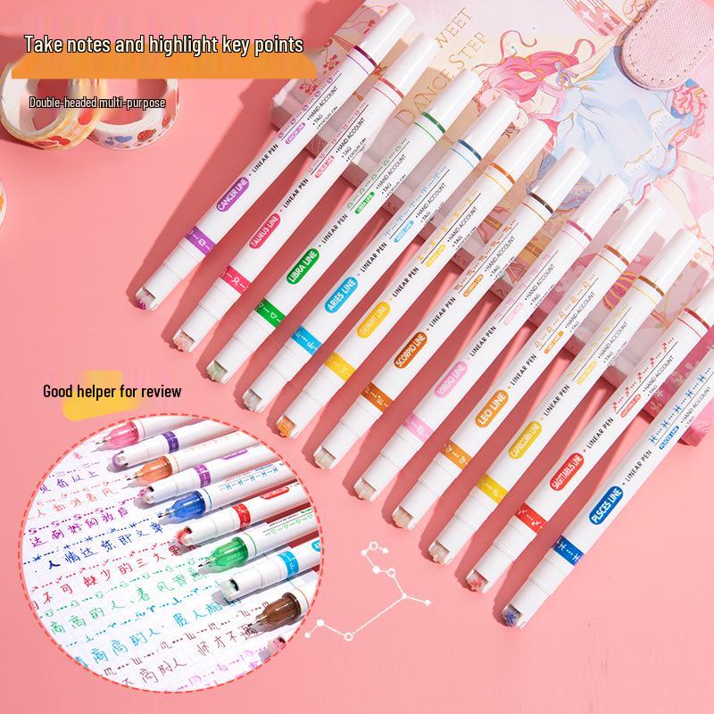 Креативный хайлайтер в форме цветка с изогнутым наконечником - быстросохнущий маркер для выделения для студентов