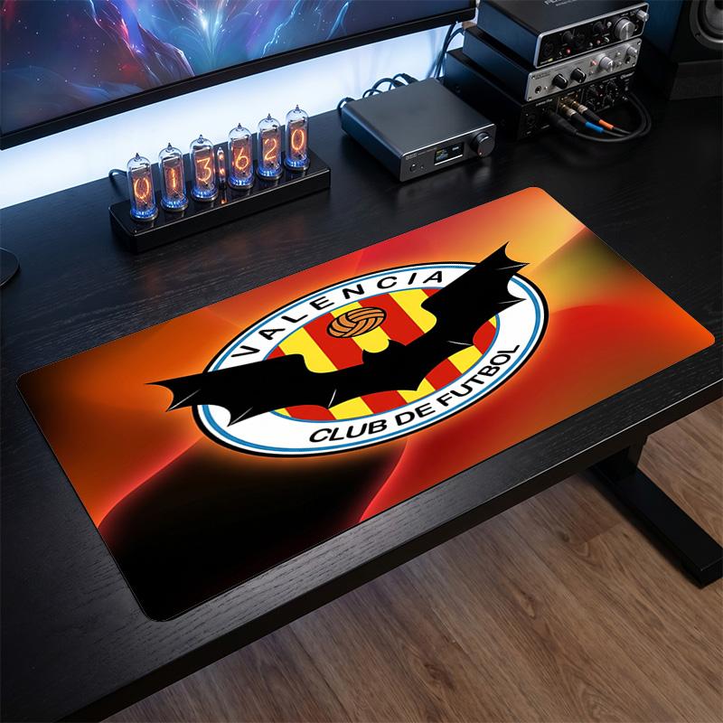Valencia FC Theme Pattern Mouse Pad, Soccer Logo Design XXL Gaming Desk Mat Non-Slip Computer Mouse Pad