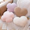 Nordic Style Home Decor Cushion Fluffy Artificial Fur Soft Clover Shape Love Throw Pillow Cream Style Sofa Pillow Office Chair