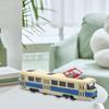 1:90 City Bus Toys Car Diecast Alloy Openable Door Ornaments Simulation Collectibles Pull Back