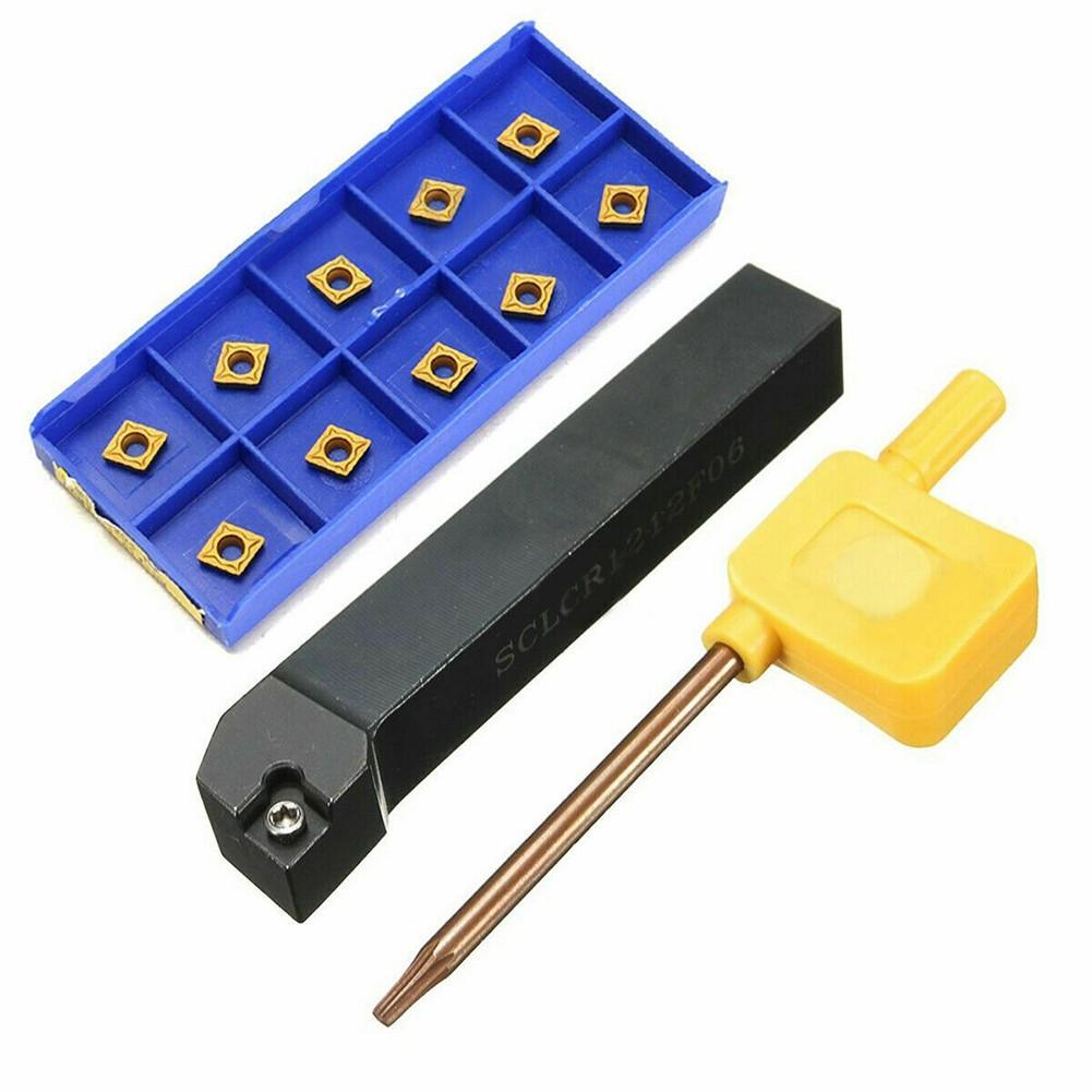 SCLCR1212H06 Держатель токарного резца + 10 шт. CCMT060204-HM VP15TF Вставной инструмент