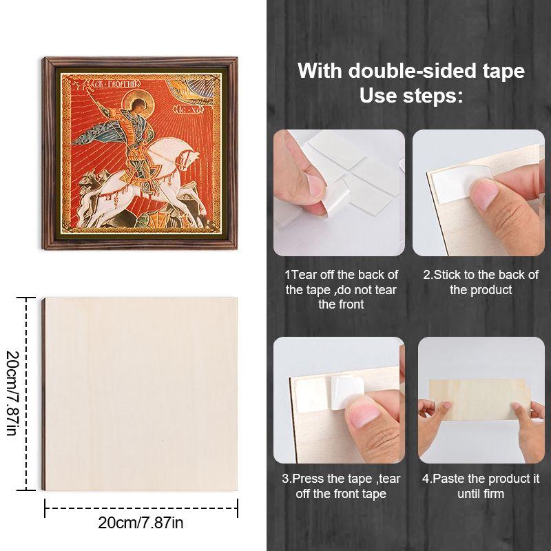 Декоративная роспись православных икон, Освященная икона «Св.. Георгий Победоносец на коне",Картина в рамке,Христианское настенное искусство,20см*20см,подарок