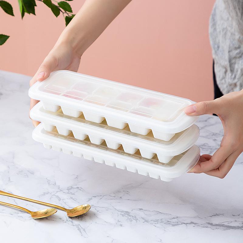 Форма для кубиков льда с крышкой для детского питания и шариков льда - Многосекционный морозильный контейнер