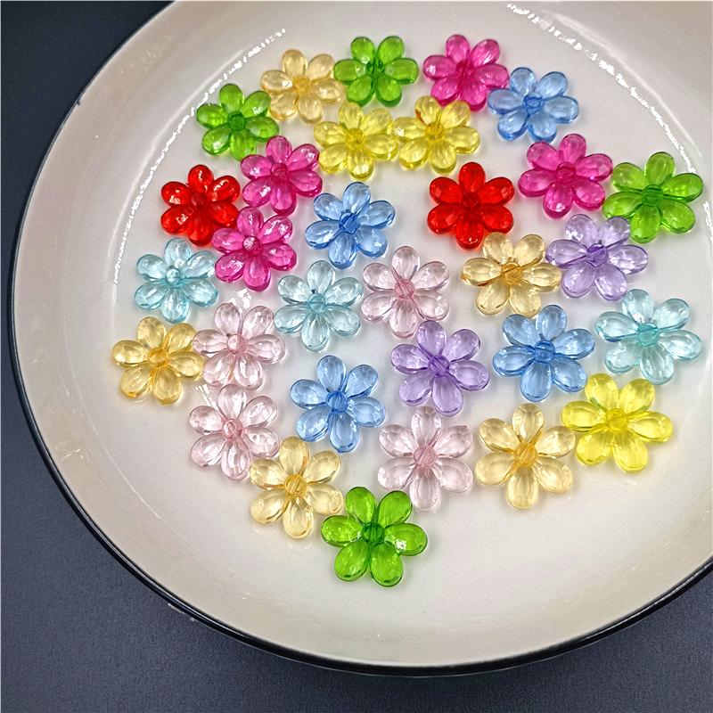 10 шт. 23 мм аксессуары для изготовления ювелирных изделий своими руками акриловые бусины в форме цветка солнца браслет ожерелье новые красочные свободные разделительные бусины ручной работы