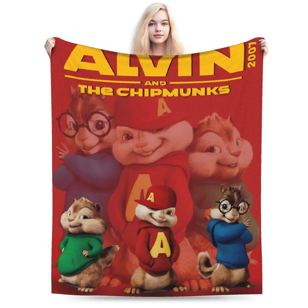 Alvin and the Chipmunks Accessories Blanket Lightweight Thin Flannel Throw Blanket Cozy Quilt