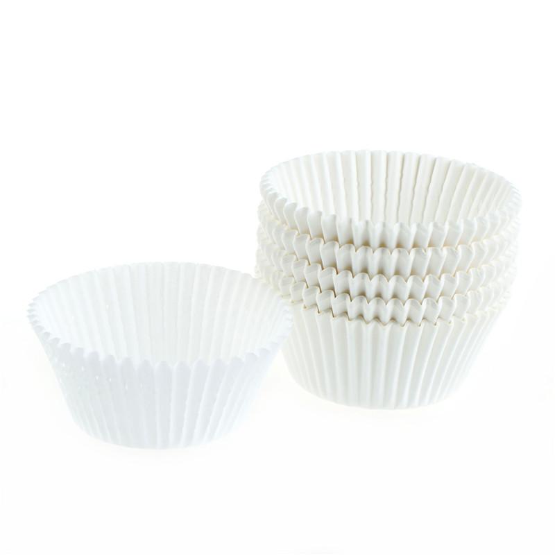 100Pcs White Cupcake Paper Cases Cupcake Paper Cups For Bakeware Cake Tools