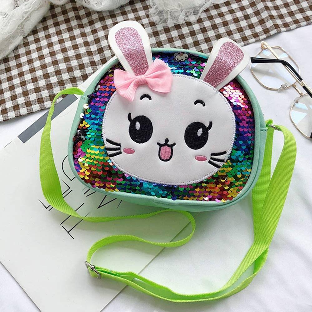 Милая искусственная кожа Маленькая принцесса с блестками Сумка для девочек Сумка через плечо Кошелек для монет