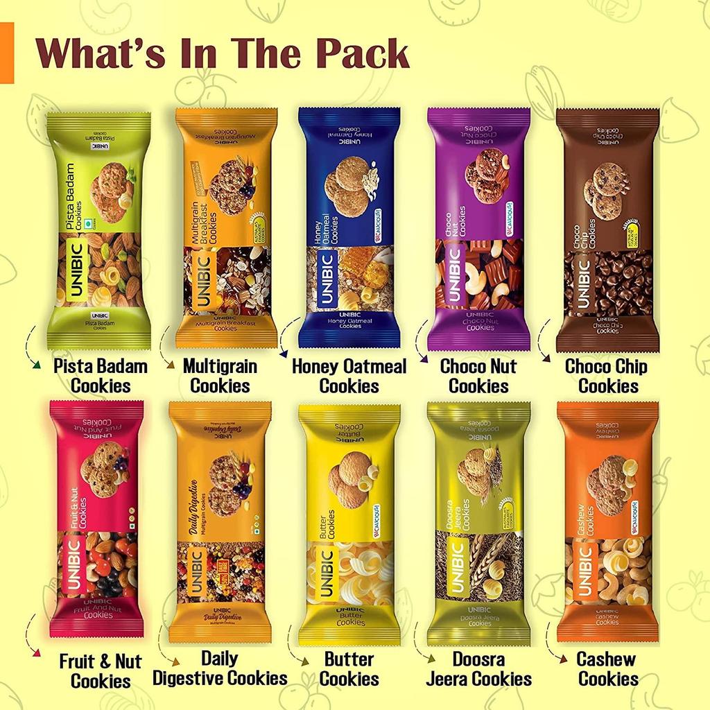 Unibic Assorted Cookies 75g (Pack of 10)