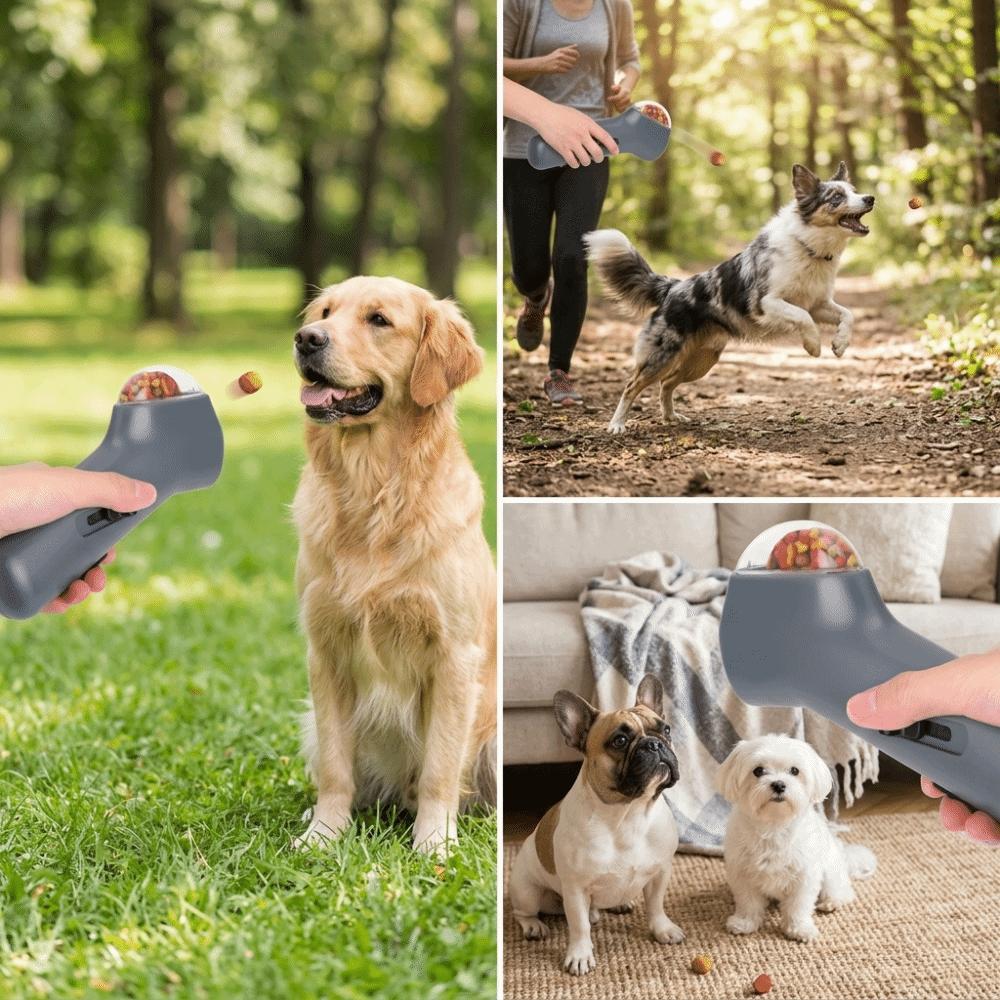 Spring Powered Trigger Pet Food Feeder Light Weight Build Pet Training Feeder Daily Reward Feeding