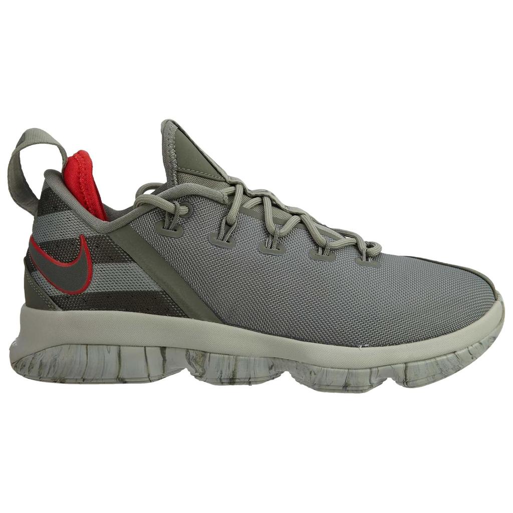 Nike Мужские кроссовки Lebron 14 Low оливково-зеленые ярко-оранжевые 878636-003