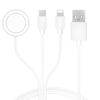 Multi Charging Cable 3 In 1 Multi USB Cable Multiple Charger Fast Charging Cord for Smartwatch IOS Phone for iWatch