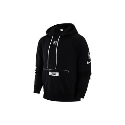 Nike Толстовка с капюшоном на флисовой подкладке с логотипом, кулиской и длинными рукавами. Мужские топы черного цвета DR2298-010