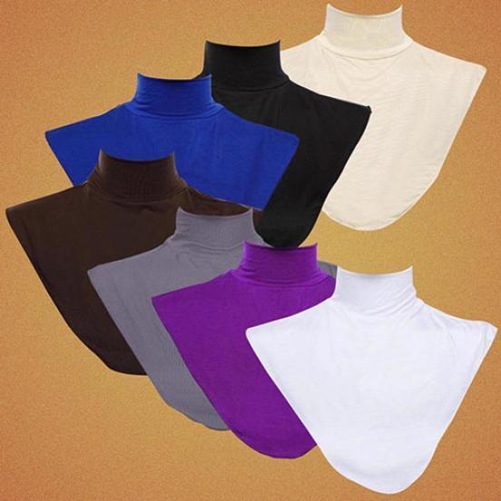 Женский модальный ложный воротник хиджаб мусульманский исламский однотонный защита шеи шарф-петля EMA