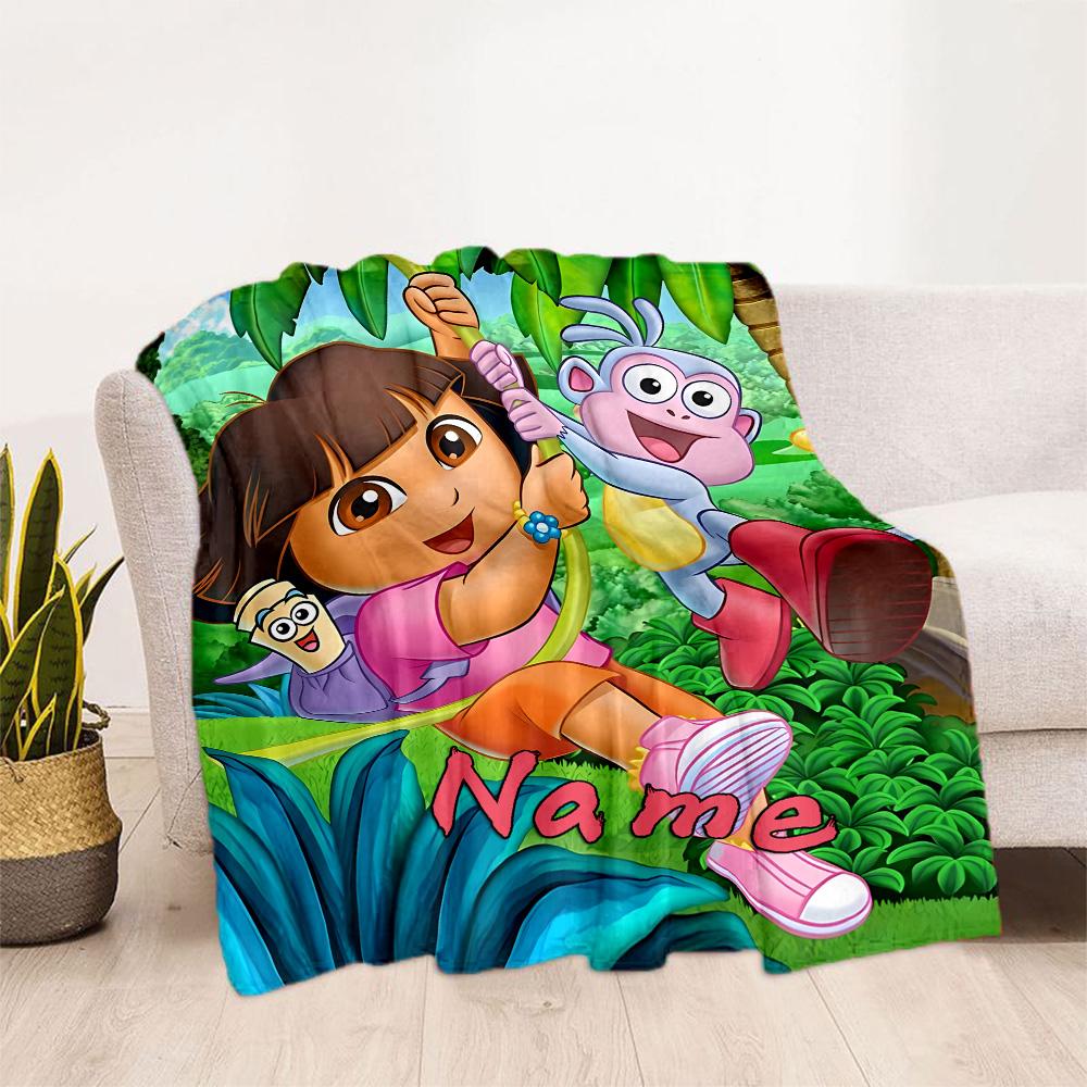 Dora's Jungle Adventure Blanket Soft Warm Cozy Great for Office Bedding Seaside for All Seasons Modern Gifts For Family Or Friends