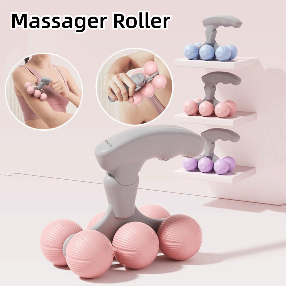 Quiet Neck Massager Roller Portable Cervical Spine Massager Manual Muscle Rolling Ball Body