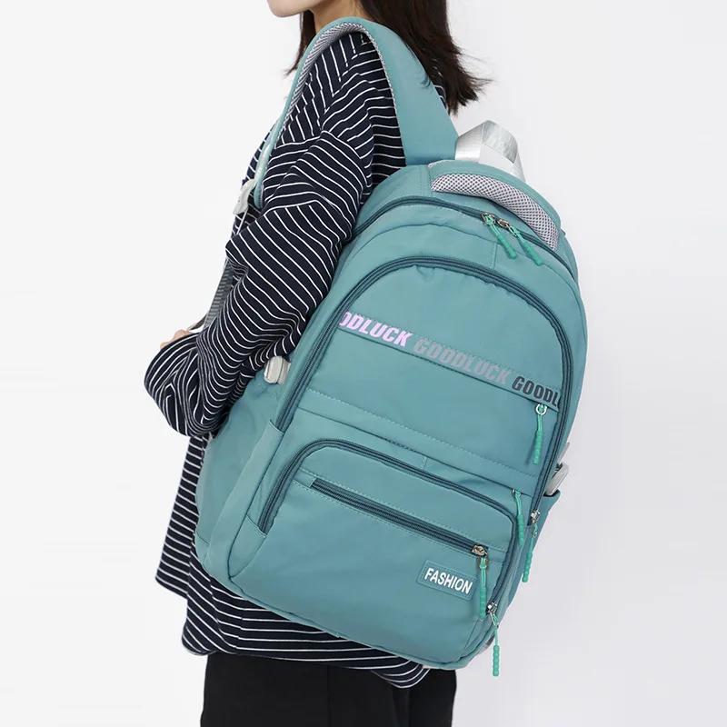 Women's Backpack Large Capacity Lightweight Backpack for Junior High School College Outdoor Travel Laptop Bag Durable Water-Resistant