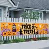 Spooky Witch & Ghost Halloween Yard Banner 17x78in, Outdoor Fence Garden Decor