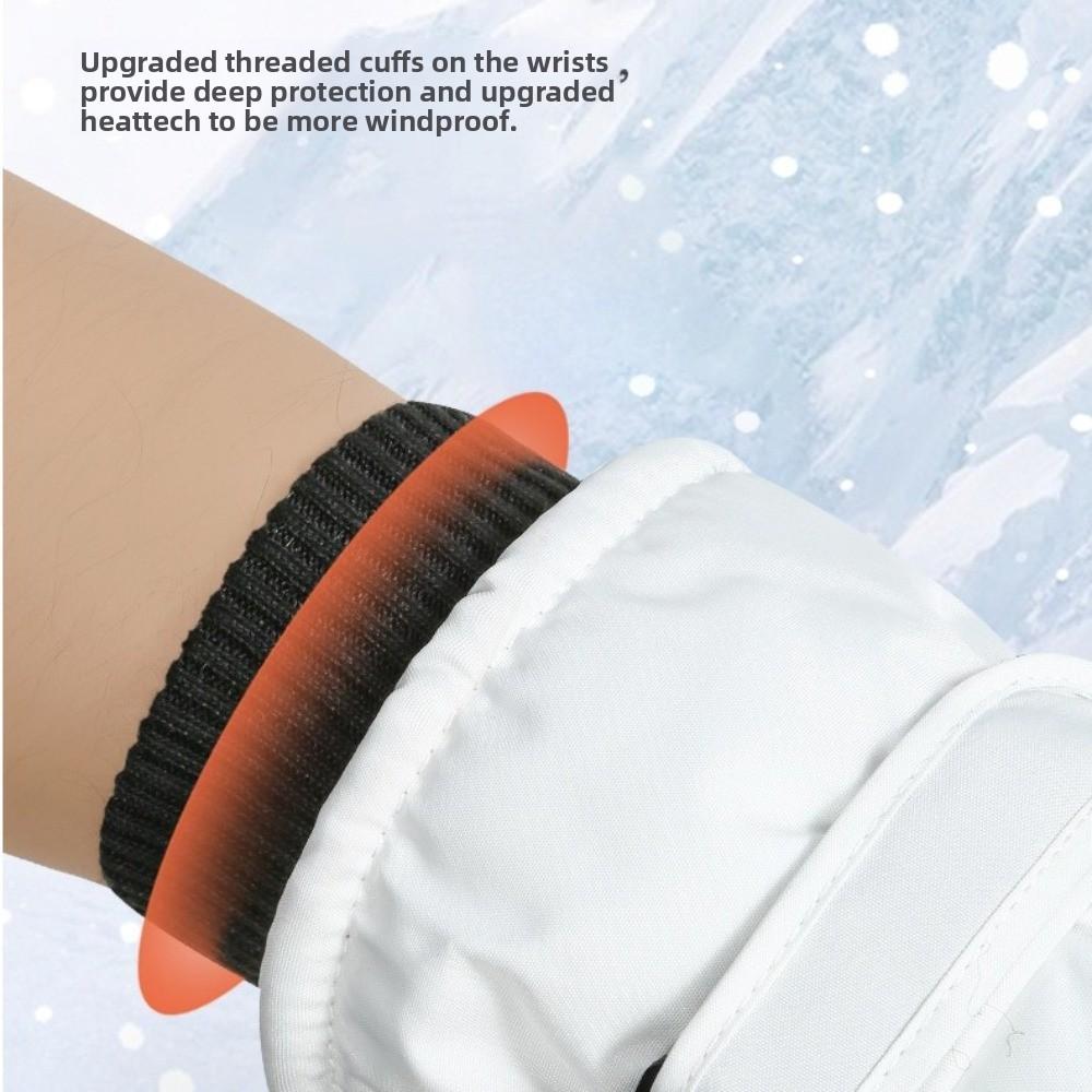 Winter Warm Touchscreen Ski Gloves Windproof Cycling Gloves New Outdoor Fleece-lined Mittens