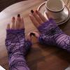 Gothic Halloween Gloves Thin Mesh Mitten Fancy Spider Web Gloves  Cosplay