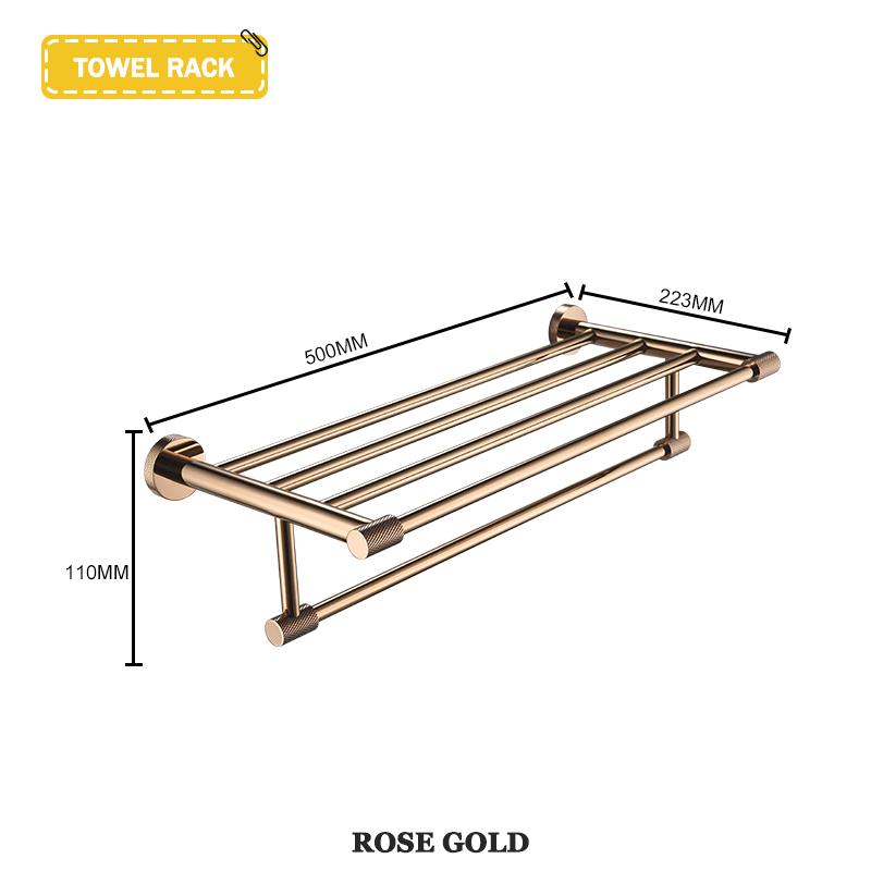 Настенная вешалка для полотенец из нержавеющей стали цвета розового золота, держатель для туалетной бумаги, вешалка для полотенец, крючок для халата, подстаканник, аксессуары для ванной комнаты