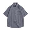 Men's Summer New Trendy Brand Bubble Wrap Short Sleeved Shirt, Men's Commuting Retro Striped Shirt