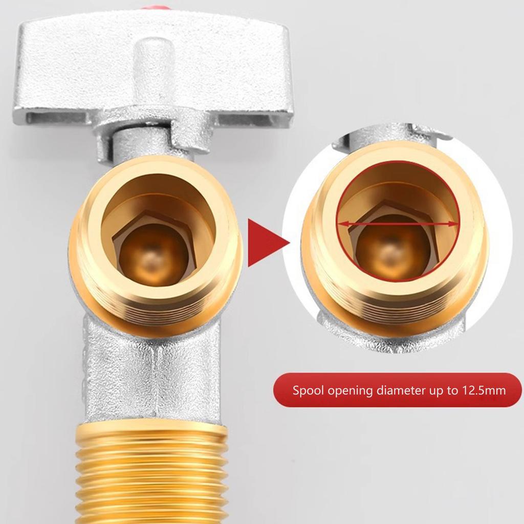 Латунные угловые клапаны 1/2" вход/выход, стабильные водозапорные клапаны, клапаны регулировки горячей/холодной воды для бытовых трубопроводов
